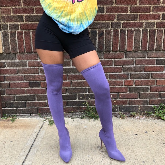 Women’s thigh high sock boot - Picture 5 of 8